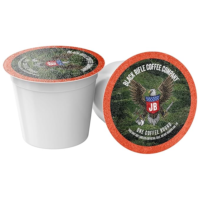 Black Rifle Coffee Company Just Black, 12 Count, Medium Roast K Cups - Single Serve K Cups Coffee Pods - Kcup Pods Compatible with Keurig 1.0 & 2.0 - Made from Arabica Beans