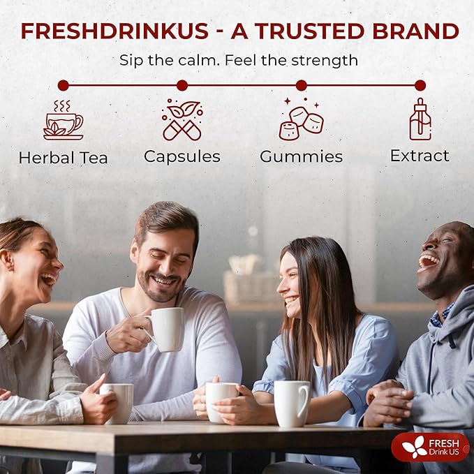 FreshDrinkUS, Premium Colon Cleanse Tea – 60 Tea Bags – Rhubarb Root & Hawthorn Berry with Senna, Lotus Leaf, Valerian Root & Psyllium Husk – Herbal Blend, Caffeine-Free. Vegan