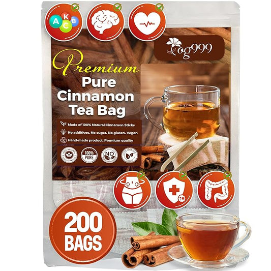 TOG999, Premium 200 Tea Bags - Special Cinnamon Tea, 100% Natural & Pure, Herbal Tea. Cinnamon Stick Herbal Spice