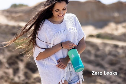 HYDRO CELL Stainless Steel Insulated Water Bottle with Straw - For Cold & Hot Drinks - Metal Vacuum Flask with Screw Cap and Modern Leakproof Sport Thermos for Adults (Mint/Green 32oz)