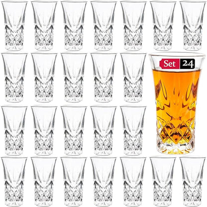 Tequila Glasses Heavy Base Shot Glass Cordial Glasses 2 OZ (24)