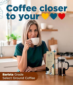 Load image into Gallery viewer, Colombian Ground Coffee Medium Dark Roast Low Acid Smooth Bold Rich Taste With Chocolate Sweet Notes Arabica Single Origin High Altitude Fresh Roasted Premium Espresso Gift Artisan Gourmet Flavor 12oz