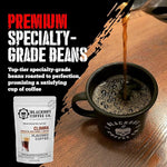 Load image into Gallery viewer, Blackout Coffee Climax Amaretto, Irish Cream &amp; Kahlua Flavored Ground Coffee – Medium Roast, Smooth Taste, Guilt-Free Indulgence – Freshly Roasted 12oz Bag.