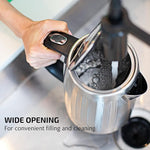 Load image into Gallery viewer, OVENTE Electric Kettle, 1.7L Stainless Steel Fast Boiling Water Heater with 1750W Power, BPA Free &amp; Cordless Body, Auto Shut-Off, Boil-Dry Protection, Indicator Light &amp; Removable Filter, Silver KS711S