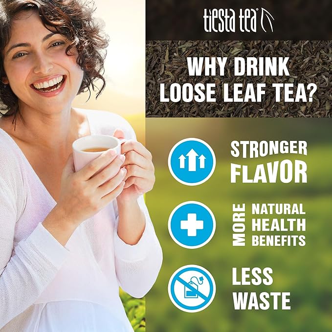 Tiesta Tea - Pumpkin Spice Rooibos Loose Leaf Tea, Premium Caffeine-Free Herbal Infusion, Brew Hot or Iced, Makes up to 200 Cups, Resealable Bulk Pouch, 16 Ounce