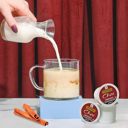 Twinings Chai Black Tea 72 K-Cup Pods for Keurig, 12 Count (Pack of 6), Naturally Sweet, Savoury Spice Flavour, Caffeinated, Enjoy Hot or Iced