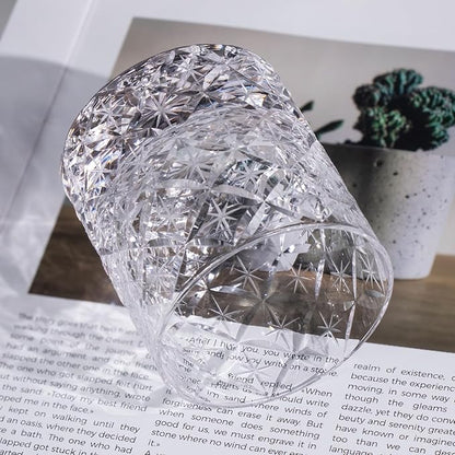 KAMMAK Classic Whiskey Glasses Set of 2, 7.78 oz (230 ml) Old Fashioned Tumbler, Thick Base Glass with Delicate Rim for Scotch, Bourbon, Cocktails, Durable Barware