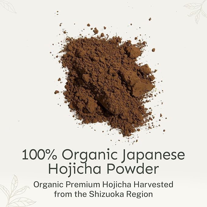 Yu Tea Organic Hojicha Green Tea Powder, Instant Packets | Rich in Antioxidants & EGCG | Pure Japanese Roasted Green Tea | Low Caffeine & Unsweetened Matcha Alternative | Single Serve Sticks, 30 Ct