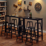 Load image into Gallery viewer, Mr IRONSTONE Bar Table, 47" Pub High Top Rectangular Height Sofa Console Dining Coffee Table, for Narrow Space, Living Room, Sturdy Metal Frame, Easy to Set Up, Black