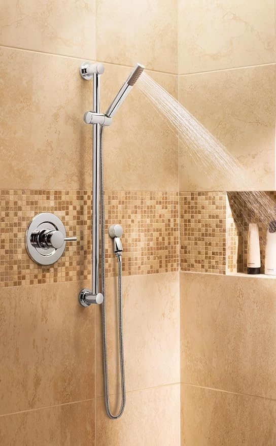 Moen 3887EPBN Modern Eco-Performance Handshower Handheld Shower with 30-Inch Slide Bar and 69-Inch Metal Hose, Brushed Nickel