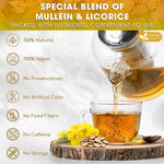 Load image into Gallery viewer, FreshDrinkUS, Premium 55 Mullein Licorice Tea Bags, 100% Natural, Blend of Mullein Leaves, and Licorice Root. Made with Natural Material Tea Bags. No Sugar, Vegan.