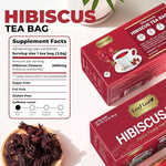 Load image into Gallery viewer, LeafLea Hibiscus Tea Bags – 160 Count, Individually Wrapped, 100% Natural Hibiscus Flower Herbal Tea, Caffeine-Free, Sugar-Free, Gluten-Free, Non-GMO, Te de Hibisco, Jamaica Tea, (Pack of 4)