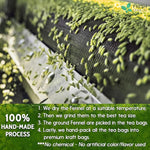 Load image into Gallery viewer, FreshDrinkUS, Premium 75 Fennel Seed Tea Bags – 100% Natural &amp; Pure, Handmade Herbal Tea, Eco-Friendly, Fresh Aroma, Made with Natural Material Tea Bags. No Sugar, No Caffeine, No Gluten, Vegan.