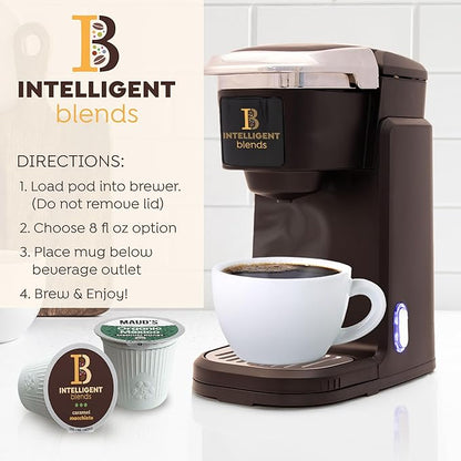 Intelligent Blends Dark Roast Coffee Pods Variety Pack, 50 ct, Recyclable Single Serve Pods – 100% Arabica Coffee, Compatible with Keurig K Cups Maker