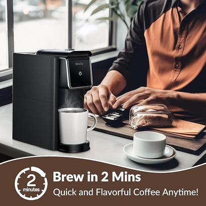 Mecity Mini Coffee Maker, Single Serve, One Cup Coffee Machine for K Cup Ground Coffee, Tea, 6 to 12 Oz Brewer For Home Use, RV, Apartment, Auto Shut Off 120V 1000W
