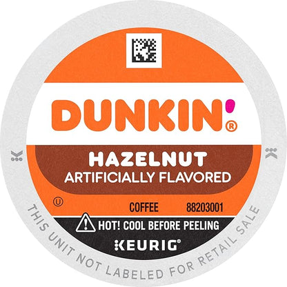 Dunkin' Hazelnut Flavored Coffee, 88 Keurig K-Cup Pods