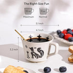 Load image into Gallery viewer, Ceramic Coffee Mug, 12 oz Novelty Unique Teacup with Handle, Stoneware Cup for Tea Mocha Latte Cappuccino Espresso (Fox)