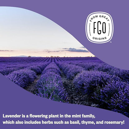 FGO Organic Dried Lavender Flowers, Extra Grade Dried Buds, Imported From France for Culinary or Sachet Bags, 16oz Bulk, Packaging May Vary (Pack of 1)
