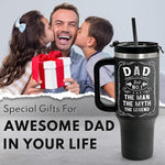 Load image into Gallery viewer, Engraved 40 oz Tumbler With Handle Straw Lid - Gifts For Dad For Fathers Day &amp; Valentines Day Gift for Husband, Him - Christmas, Birthday Gifts for Father, Dad, Grandpa, Papa from Daughter