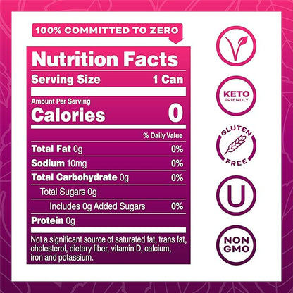 Yerbaé Energy Seltzer - Pomegranate Berry, No Sugar/Calories/Carbs. Energized by Yerba Mate, Naturally Caffeinated Plant-Based, Healthy Alternative to Coffee, Sugary Sodas, Pack of 12, 12oz cans