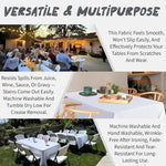 Load image into Gallery viewer, 10 Pack White Table Cloth Rectangle Table Cloths for 8 Foot Rectangle Tables 60 X 126 Inch Washable Polyester Table Covers, Reusable &amp; Wrinkle Resistant for Weddings, Parties, Events, and Everyday Use