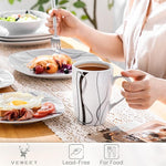 Load image into Gallery viewer, VEWEET Coffee Mugs Set of 6, 16 OZ Large Coffee Cups Set, White Mug Sets Ceramic Mugs Set with Big Handle, Microwave Dishwasher Safe, Series Fiona