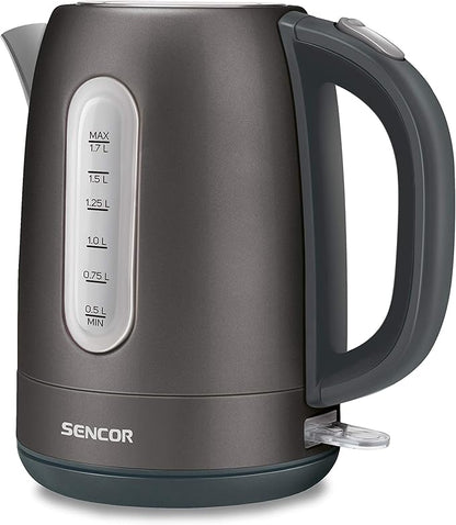 Sencor SWK1778BK 1.7L Stainless Steel Electric Kettle with Lid Safety Lock, Black
