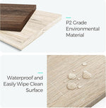 Load image into Gallery viewer, LINSY HOME Farmhouse Coffee Table with Storage, Wood Coffee Table for Living Room, Open Display Area and Storage Drawers with Metal Handles, Chic Style with Curved Base. Oak and Brown