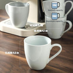 Load image into Gallery viewer, 19 Oz Large White Coffee Mugs Set of 4 Ceramic Coffee Cups Porcelain Mug Set with Handles for Home Office Hotel to Serve Latte Hot Tea Cappuccino Mocha Cocoa Milk Halloween Drinks, Dishwasher Safe