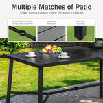 Load image into Gallery viewer, PHI VILLA 7 Piece High Patio Bar Dining Set, Bar Height Outdoor Table and Chairs Patio Furniture Set with 6 Patio Swivel Bar Stools &amp; 40" Table for Garden, Yard and Terrace