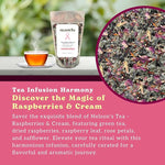 Load image into Gallery viewer, Nelson's Tea Raspberry &amp; Cream - Cut &amp; Sifted Loose Leaf Tea with Rooibos Green Tea, Dried Red Raspberry Leaf, Marigold, Hibiscus, Rose Petals, and Safflower (3.2 oz)
