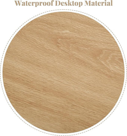 Lift Top Coffee Table with Hidden Compartment, 2 Tier Wooden Center Table with Wave Panel, Modern Lift Tabletop for Home Living Room Office, Natural