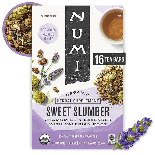 NUMI Organic Sweet Slumber Herbal Tea, 16 CT