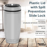Load image into Gallery viewer, DISCOUNT PROMOS Stainless Steel Tumblers 16 oz. Set of 6, Bulk Pack - Perfect for Coffee, Soda, Other Hot &amp; Cold Beverages - Silver