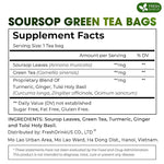 Load image into Gallery viewer, FreshDrinkUS, Premium 40 Tea Bags Soursop Green Tea, 100% Natural &amp; Proprietary Blend from Soursop Leaves and Green Tea. Smooth Flavor. Made with Eco-Conscious Tea Bags. No Additives No Sugar, Vegan.
