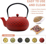 Load image into Gallery viewer, Big Cast Iron Teapot, Tea Kettle, Cast Iron Teapot with Stainless Steel Infuser for Stovetop Safe (1800ml-Teapot-002)