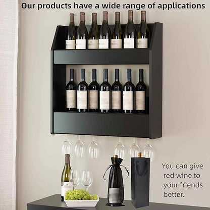 YUBONCE 60-Pack Black Wine Gift Bag With Organza Bottle Bags, Kraft Paper Tote Bags for Whiskey/Spirits, Reusable