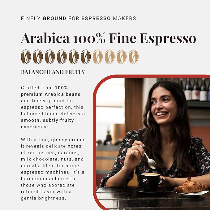 Caffe Vergnano Italian Ground Coffee Moka & Espresso Variety (2 Pack)