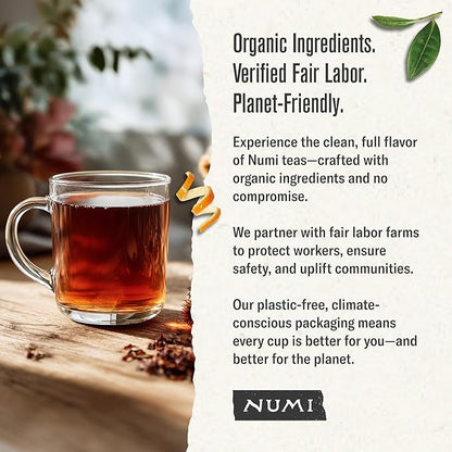 Numi Organic Tea Rooibos, 18 Count (Pack of 3) Box of Tea Bags (Packaging May Vary)