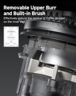 Load image into Gallery viewer, Anti-Static Espresso Grinder with Self-Cleaning Burr, 48 Precise Settings, Coffee Grinder for Home Use, Coffee Bean Grinder with Storage Box &amp; Dosing Cup, Less Mess, More Flavor,Black