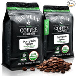 Load image into Gallery viewer, The Bean Organic Coffee Company Pumpkin Spice, Medium Roast, Whole Bean Coffee, 16-Ounce Bags (Pack of 2)