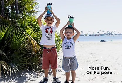 HYDRO CELL Stainless Steel Insulated Water Bottle with Straw - For Cold & Hot Drinks - Metal Vacuum Flask with Screw Cap and Modern Leakproof Sport Thermos for Adults (Mint/Green 14oz)