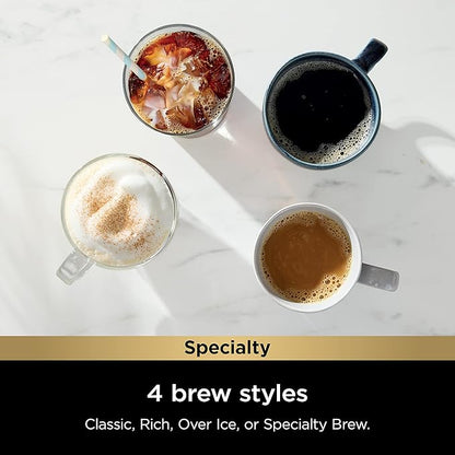 Ninja | Coffee Maker | Single Serve |Brew with Coffee Pods & Grounds| Compatible with K-Cup Coffee Pods | 4 Brew Styles, up to 24oz Cup Sizes & 56oz Removable Reservoir | Black | PB051