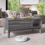 Load image into Gallery viewer, LYNCOHOME Fluted Lift Top Coffee Table with Storage,Modern Center Table for Living Room, Home Office（Grey）