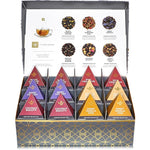 Load image into Gallery viewer, Teabloom Organic Black Forest Pyramid Tea Presentation Box, 12 Assorted Black Tea Blends, USDA Certified Organic Whole-Leaf Pyramid Tea Sachets