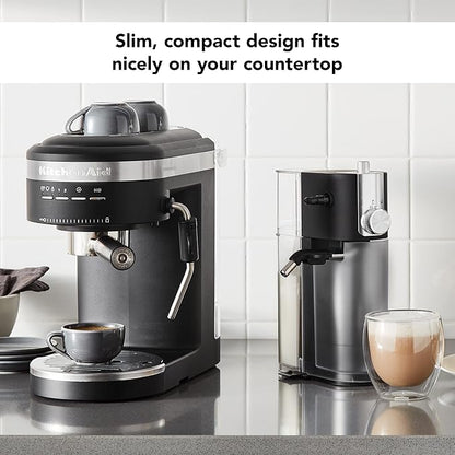 KitchenAid Semi-Automatic Espresso Machine and Automatic Milk Frother Attachment - KES6404