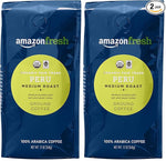 Load image into Gallery viewer, AmazonFresh Ground Coffee, Medium Roast | Organic | Fair Trade Peru | 12 Ounce | Pack of 2