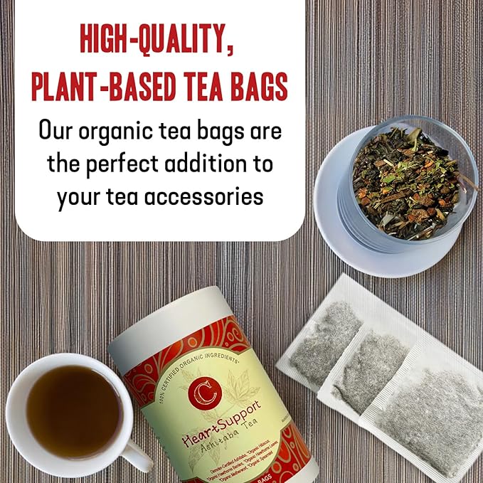 Dr. Cowan’s Garden Organic Ashitaba Hibiscus Tea, 20 Tea Bags - Supports Healthy Heart and Blood Pressure, Calming Caffeine-Free Herbal Blend for Health and Well-Being, Ashitaba Herbs Grown in the USA