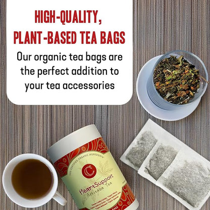 Dr. Cowan’s Garden Organic Ashitaba Hibiscus Tea, 20 Tea Bags - Supports Healthy Heart and Blood Pressure, Calming Caffeine-Free Herbal Blend for Health and Well-Being, Ashitaba Herbs Grown in the USA