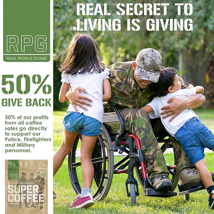 RPG Super Coffee Blend - 32 Sachets - Instant Coffee Packets Single Serve Packets Medium Dark Roast Flavor Instant Coffee Singles Individually Packaged Micro Ground